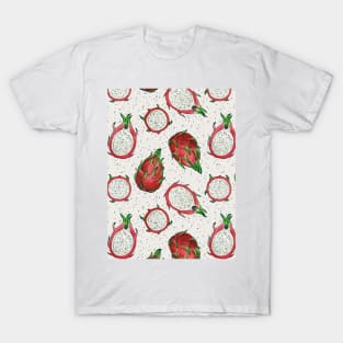 Red dragon fruit on off white T-Shirt